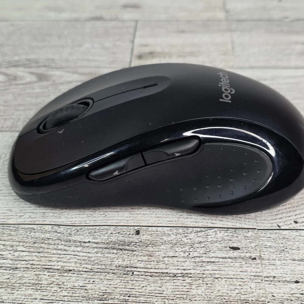 Logitech M510 Wireless Laser Mouse Black With USB Dongle Receiver Works